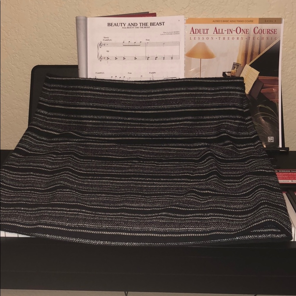 Loft Embroidered (tweed?) Skirt